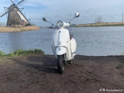 Vespa Primavera, Wit, Blauw kenteken.